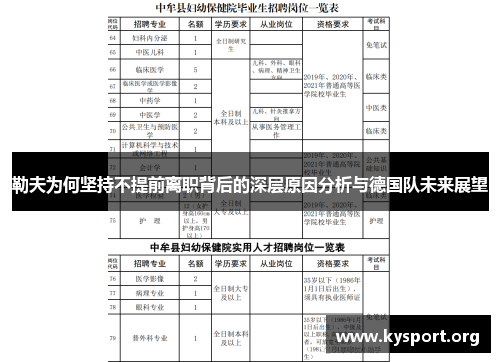 勒夫为何坚持不提前离职背后的深层原因分析与德国队未来展望