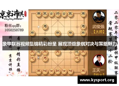 象甲联赛视频集锦精彩纷呈 展现顶级象棋对决与策略魅力 象甲联赛视频集锦精彩纷呈 展现顶级象棋对决与策略魅力