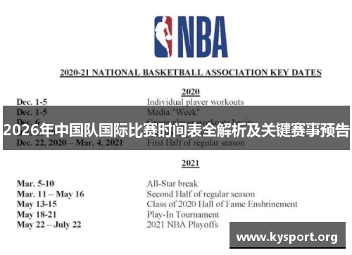 2026年中国队国际比赛时间表全解析及关键赛事预告 2026年中国队国际比赛时间表全解析及关键赛事预告